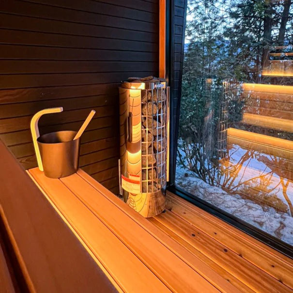 Harvia Cilindro Half Series 240V Electric Heater Package w/ Digital Controller and Wifi and Stones  9.0 kW (for 141 - 494 ft³ Saunas)