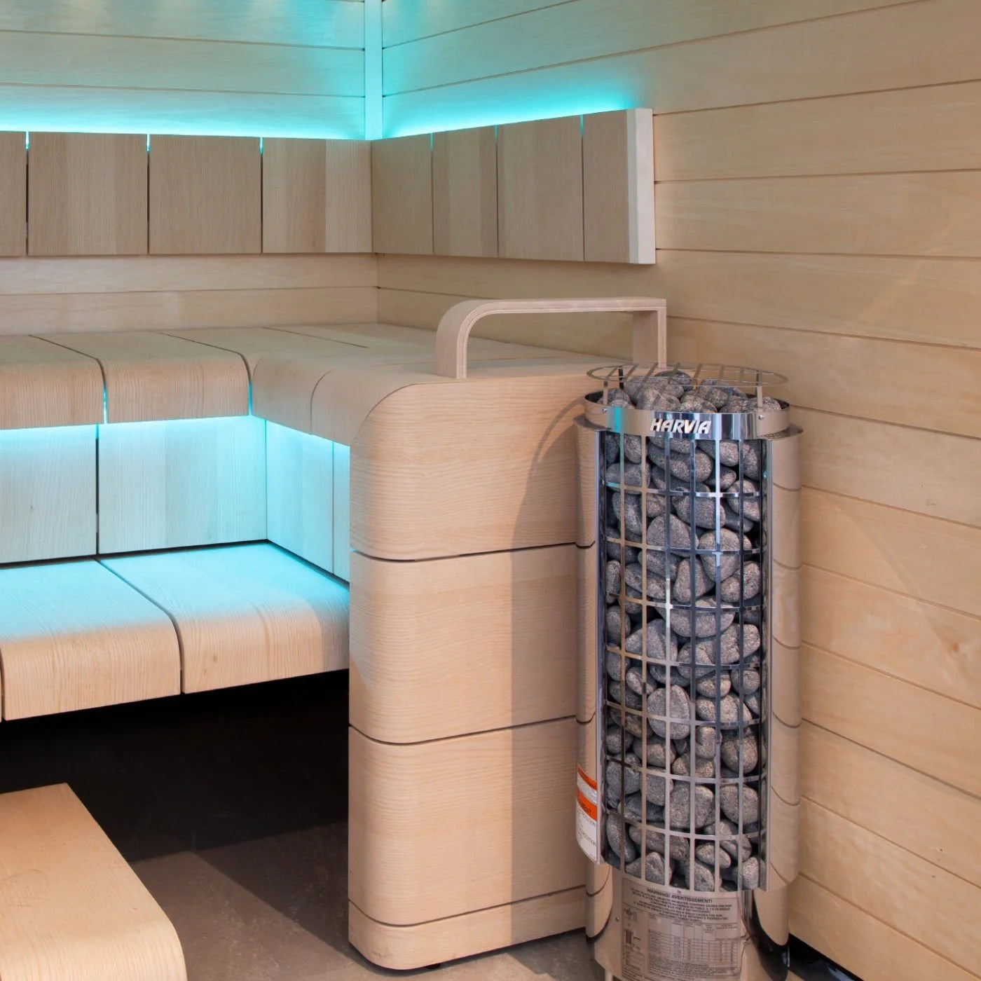 Harvia Cilindro Half Series 240V Electric Heater Package w/ Digital Controller and Wifi and Stones  9.0 kW (for 141 - 494 ft³ Saunas)