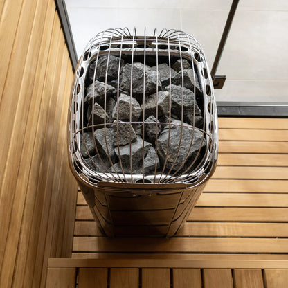 Harvia Club 240V/208V Electric Sauna Heater Package w/ Digital Controller and Wifi and Stones 12.5 KW (for 494 - 742 ft³ Saunas)