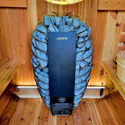 Harvia Spirit 240V Electric Heater Package w/ Digital Controller and Wifi and Stones  8.0 kW (for 177 - 431 ft³ Saunas)
