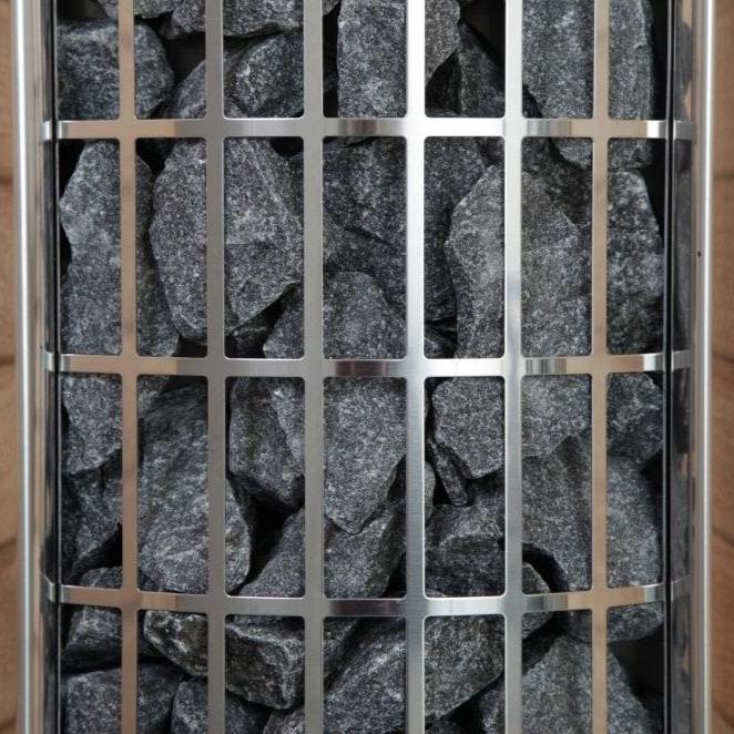 Harvia Cilindro Half Series 240V Electric Heater w/ Built-In Knob Controls and Stones  8 kW (for 141 - 431 ft³ Saunas)