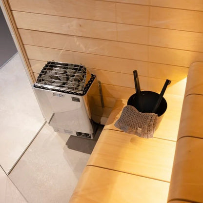Harvia KIP 240V Electric Heater Package w/ Built-In Knob Controls and Stones  6 KW (for 170 - 300 ft³ Saunas)