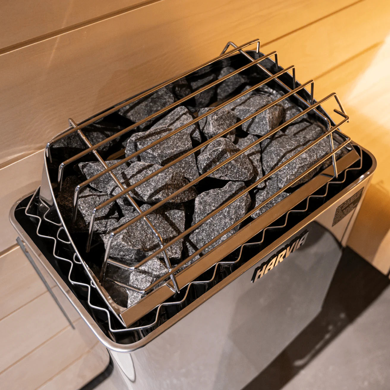 Harvia KIP 240V Electric Heater Package w/ Built-In Knob Controls and Stones  6 KW (for 170 - 300 ft³ Saunas)
