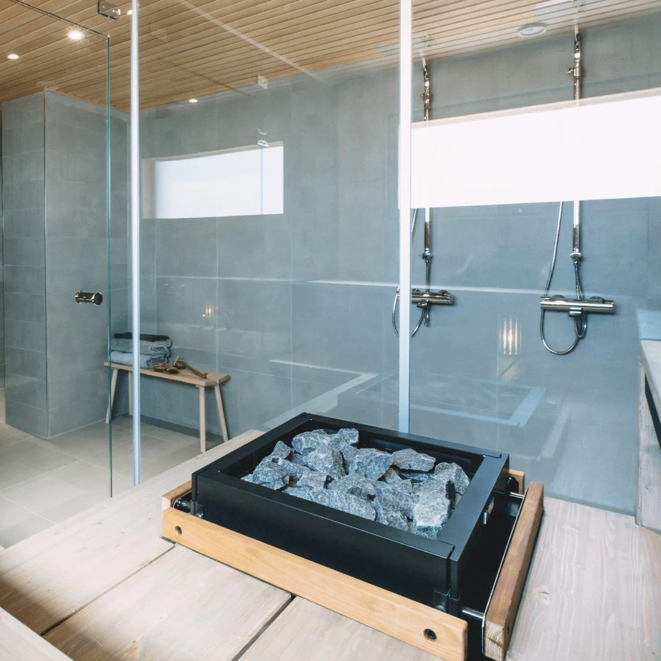 Harvia Virta Combi 240V Electric Heater & Steamer Package w/ Digital Controller and Wifi and Stones 10.5 kW (for 141 - 635 ft³ Saunas)