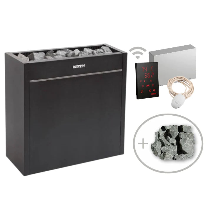 Harvia Virta Pro 16/20kW 240V/208V Electric Sauna Heater Package w/ Digital Controller and Wifi and Stones  16 KW (240V/1PH) (for 354 - 918 ft³ Saunas)