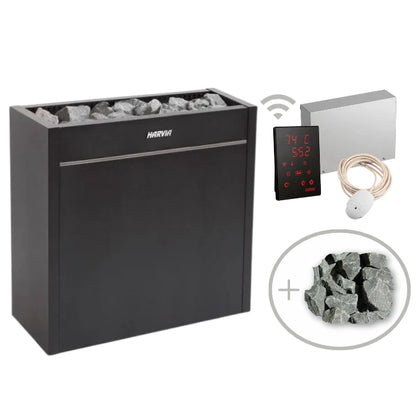 Harvia Virta Pro 16/20kW 240V/208V Electric Sauna Heater Package w/ Digital Controller and Wifi and Stones  16 KW (240V/1PH) (for 354 - 918 ft³ Saunas)