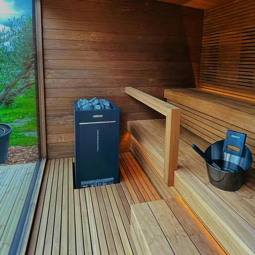 Harvia Virta Combi 240V Electric Heater & Steamer Package w/ Digital Controller and Wifi and Stones 10.5 kW (for 141 - 635 ft³ Saunas)