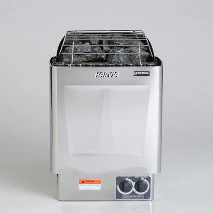 Harvia KIP 240V Electric Heater Package w/ Built-In Knob Controls and Stones  6 KW (for 170 - 300 ft³ Saunas)