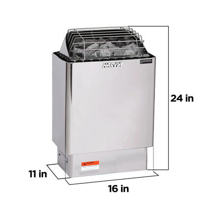 Harvia KIP 240V Electric Heater Package w/ Digital Controller and Wifi and Stones 6 KW for 170 - 300 ft³ Saunas
