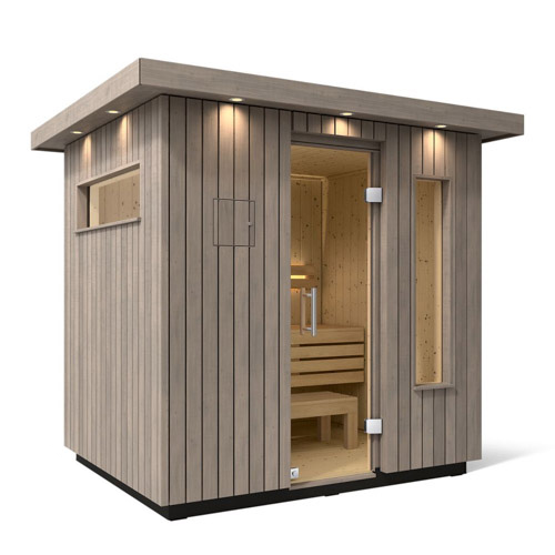 Kohler C2 Outdoor Sauna Kit, Weathered Grey Spruce