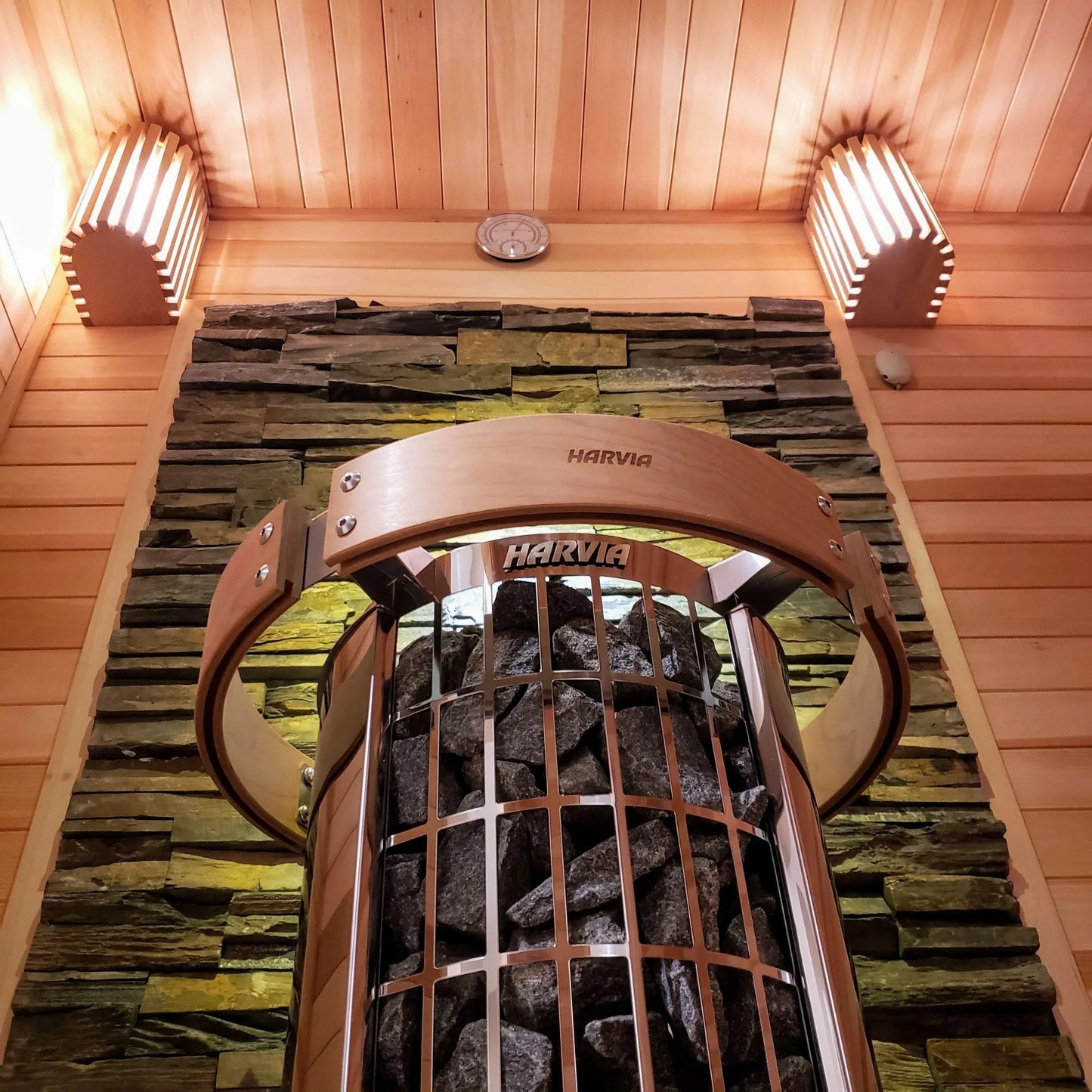 Harvia Cilindro Half Series 240V Electric Heater Package w/ Digital Controller and Wifi and Stones  9.0 kW (for 141 - 494 ft³ Saunas)