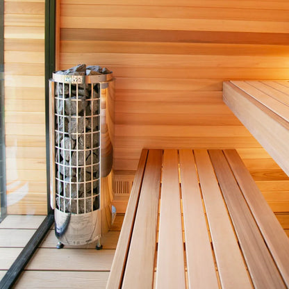 Harvia Cilindro Half Series 240V Electric Heater Package w/ Digital Controller and Wifi and Stones  9.0 kW (for 141 - 494 ft³ Saunas)