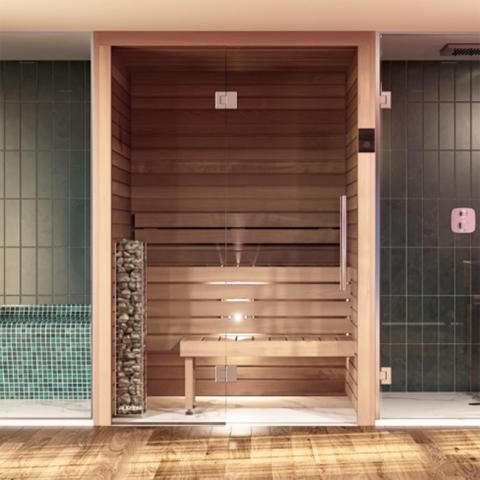 Auroom Cala Glass Sauna Kit - Thumbnail 4