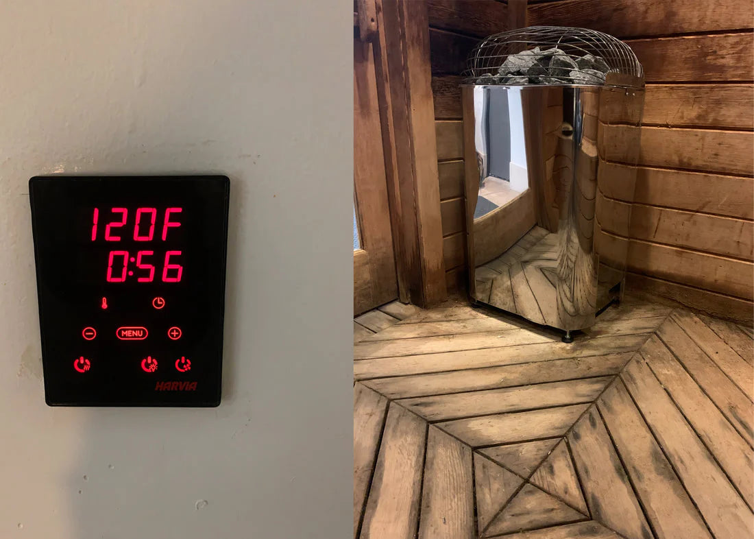 Harvia Club 240V/208V Electric Sauna Heater Package w/ Digital Controller and Wifi and Stones 12.5 KW (for 494 - 742 ft³ Saunas)