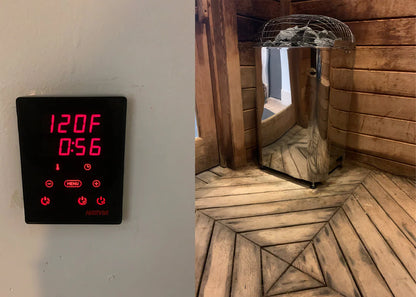 Harvia Club 240V/208V Electric Sauna Heater Package w/ Digital Controller and Wifi and Stones 12.5 KW (for 494 - 742 ft³ Saunas)