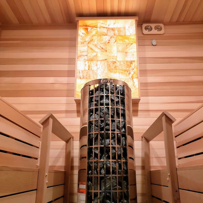 Harvia Cilindro Half Series 240V Electric Heater w/ Built-In Knob Controls and Stones  8 kW (for 141 - 431 ft³ Saunas)