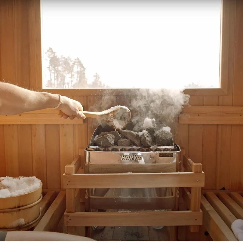 Harvia KIP 240V Electric Heater Package w/ Built-In Knob Controls and Stones  6 KW (for 170 - 300 ft³ Saunas)