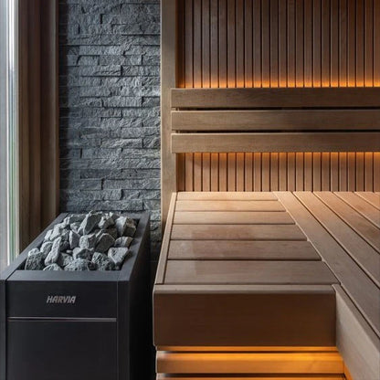 Harvia Virta 240V/208V Electric Heater Package w/ Digital Controller and Wifi and Stones  9 kW (for 141 - 494 ft³ Saunas)