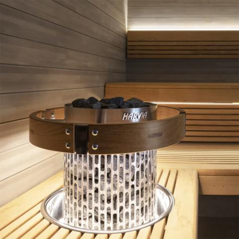 Harvia Cilindro Half Series 240V Electric Heater Package w/ Digital Controller and Wifi and Stones  9.0 kW (for 141 - 494 ft³ Saunas)